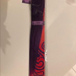 X2 100% real hair Purple clip in hair extensions.